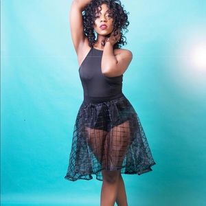 Black legs out dress